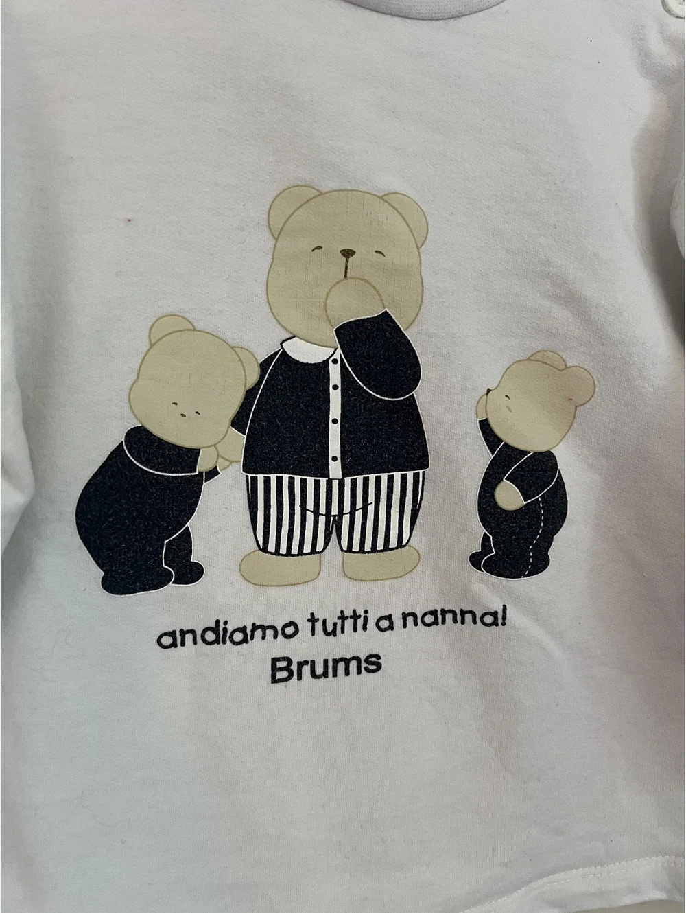 Vintage Kids European Brums Bear Graphic Long Sleeve Shirt